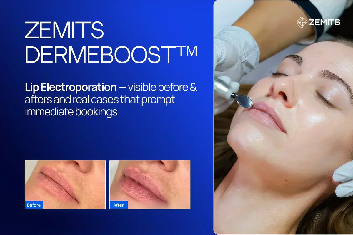 Zemits DermeBoost™: Lip electroporation — visible before & afters and real cases that prompt immediate bookings